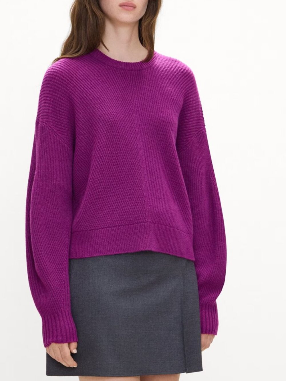 Theory Textured Crewneck Sweater in Cashmere, NWT Small